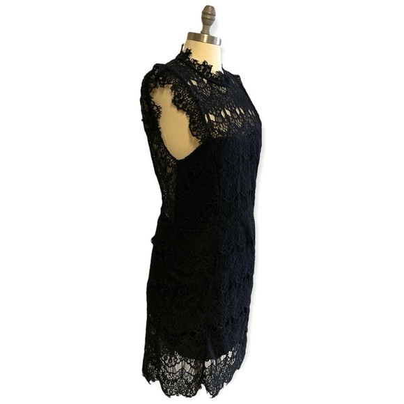 Free People Lace Daydream Bodycon Slip Dress Black - Picture 5 of 16